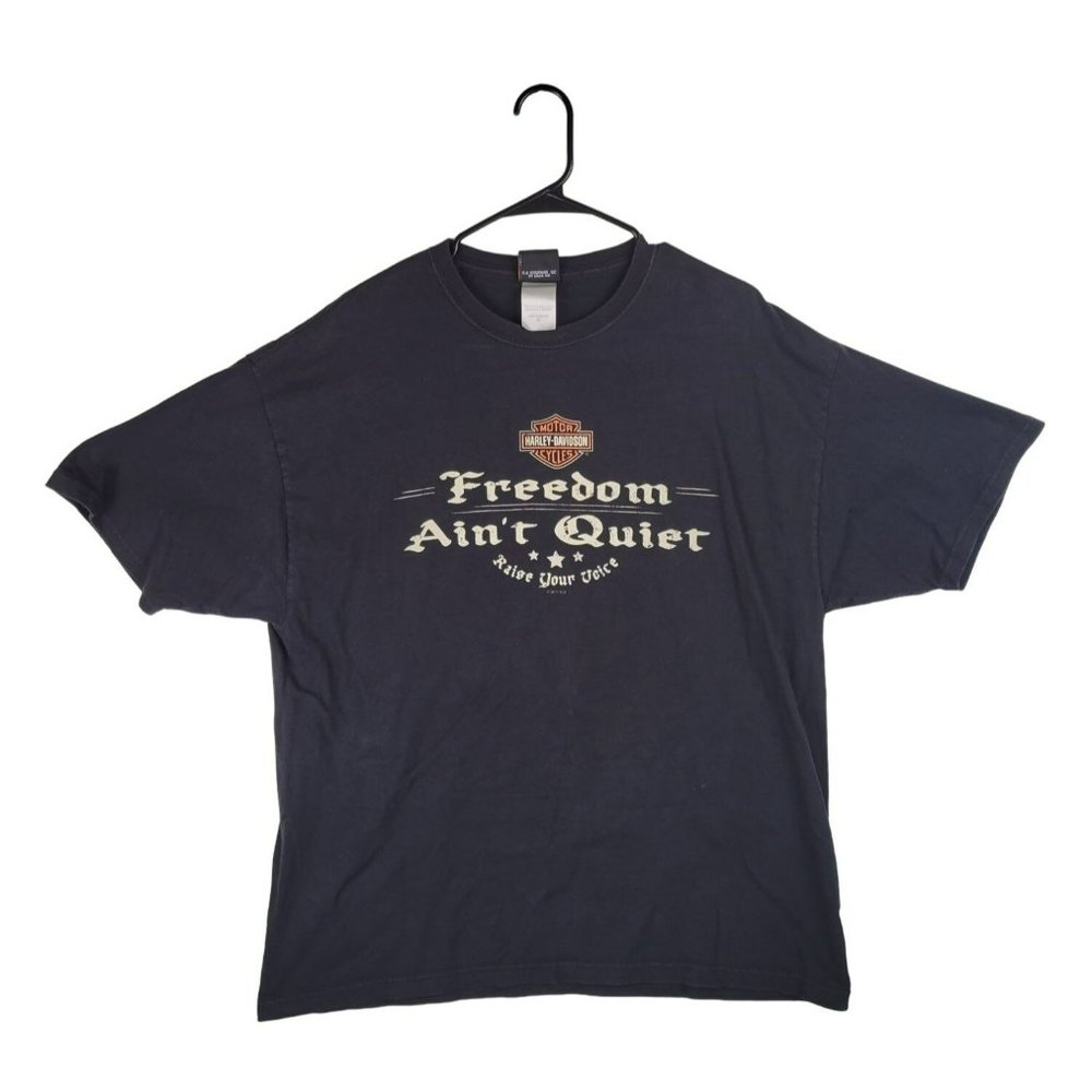 Harley-Davidson T-shirt Adult Size XL Black Columbus Indiana Graphic Tee Biker